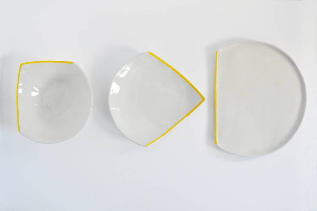 Assiettes ANGLE, Benjamin Rousse Design Benjamin Rousse Design Salle à manger minimaliste Vaisselle & verrerie