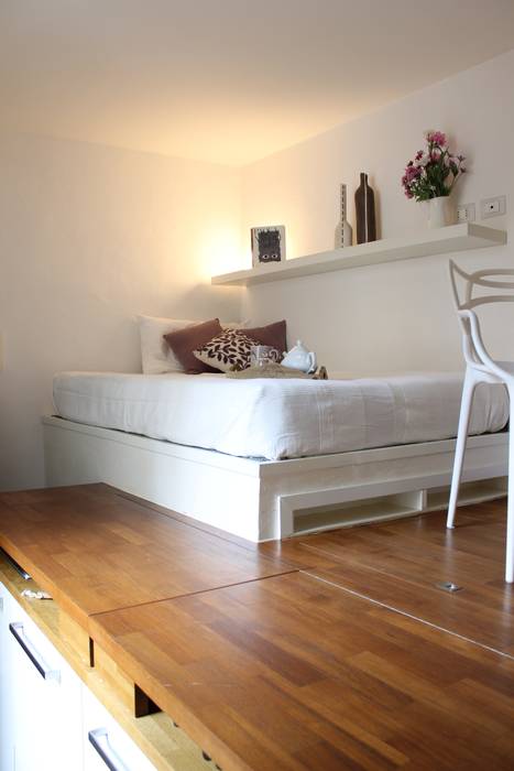 Zona Relax Arch. Silvana Citterio Camera da letto moderna mini appartamento,mini loft