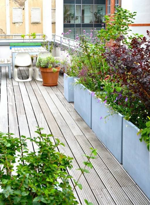 Dachterrasse und Dachgarten in Berlin, Nelka Nelka Balkon, veranda & terras