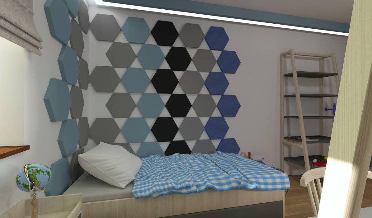 Hexa w projekcie Moniki Jankowskiej, FLUFFO FLUFFO Modern walls & floors