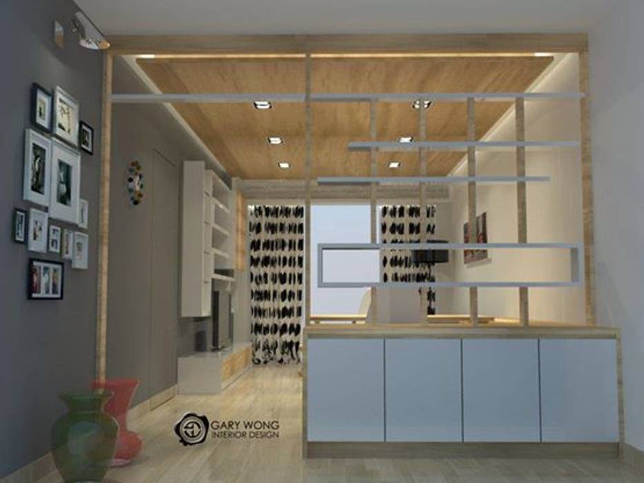 深圳和諧家園, GARY WONG Interior Design GARY WONG Interior Design Cabinetry,Building,Fixture,Architecture,Eyewear,Interior design,Shelving,Wood,Flooring,Flowerpot