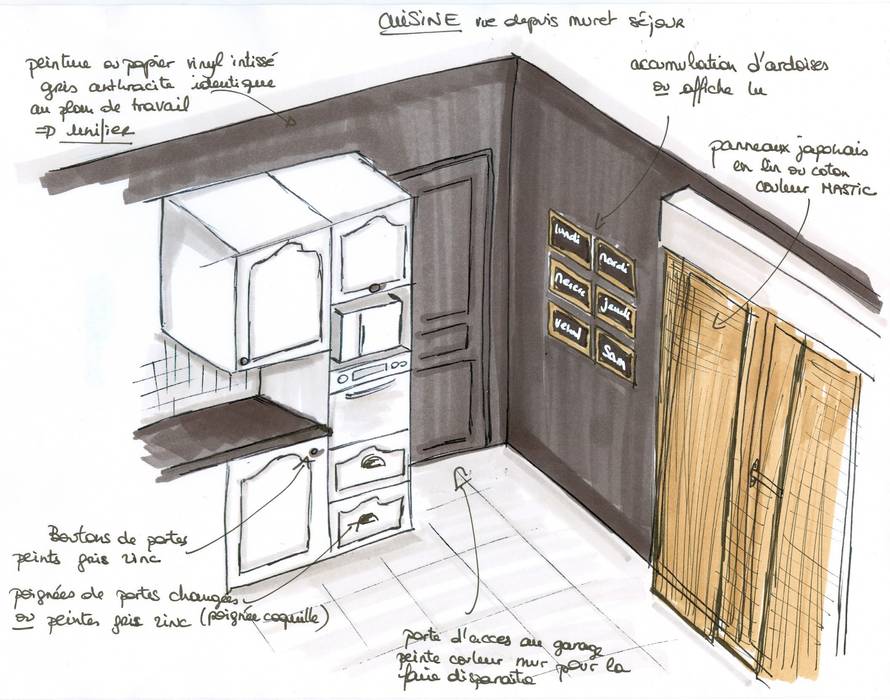 Rez de chaussée d'un pavillon, Atelier Inside Atelier Inside Ruang keluarga: Ide desain interior, inspirasi & gambar