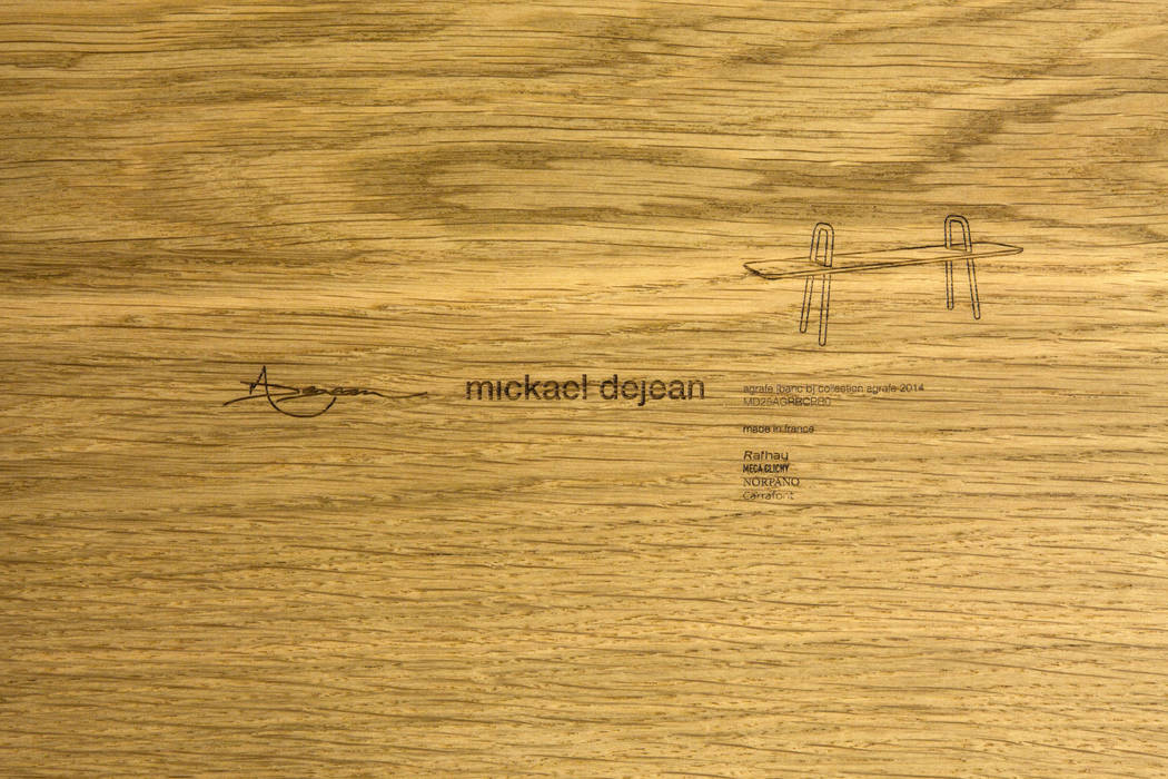 Banc - Agrafe, Mickaël Dejean Mickaël Dejean Chambre classique Lits & têtes de lit