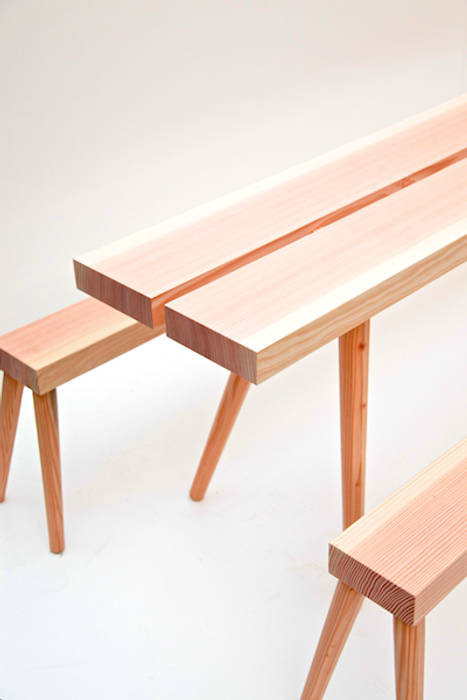 Scamillus, minimalistische Möbel nach alpinen Vorbildern, mherweg design mherweg design Столовая комната в стиле минимализм Столы