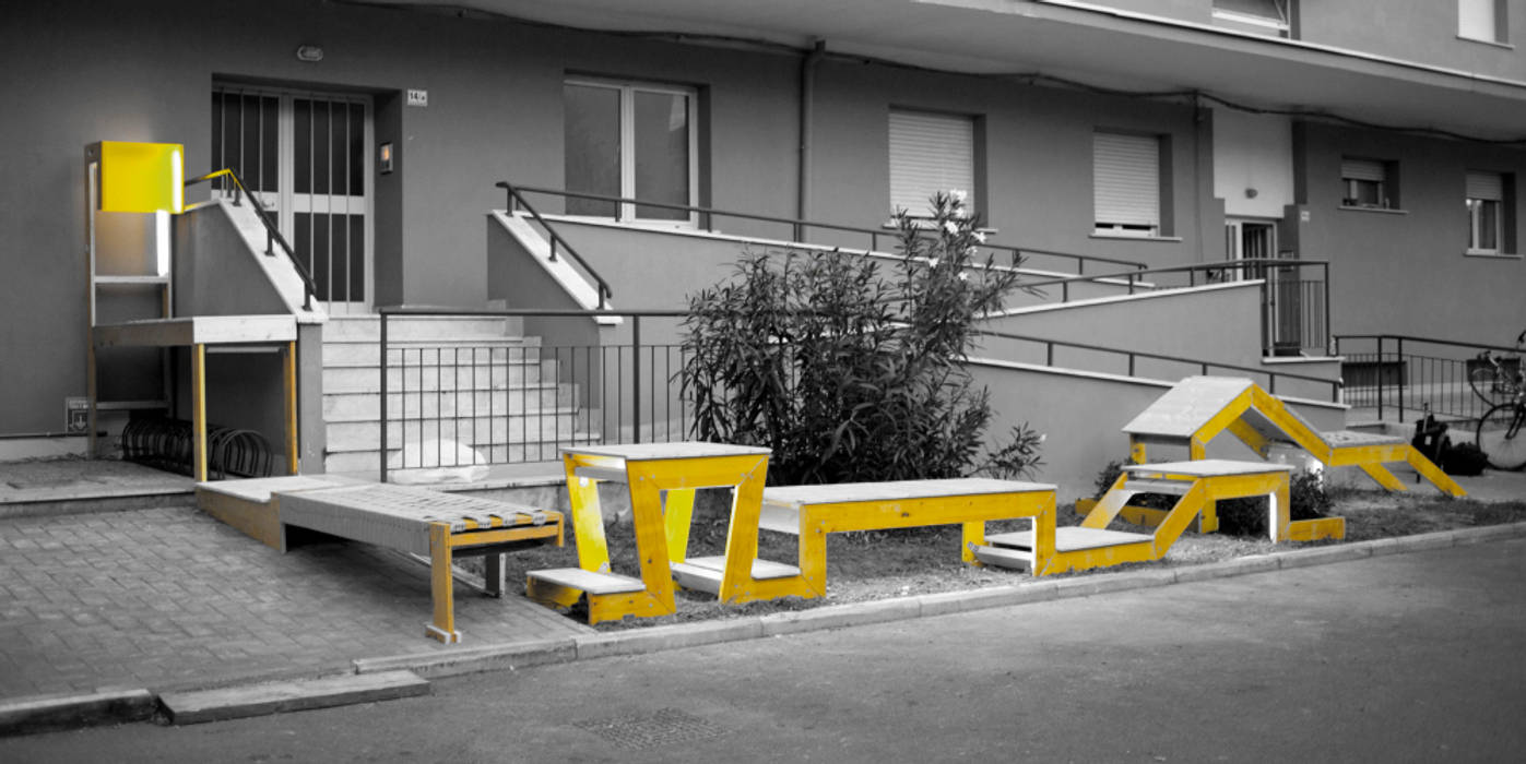 STRIP-TEASE_1 a.b. - Ander Barandiaran Jardines de estilo minimalista Mobiliario
