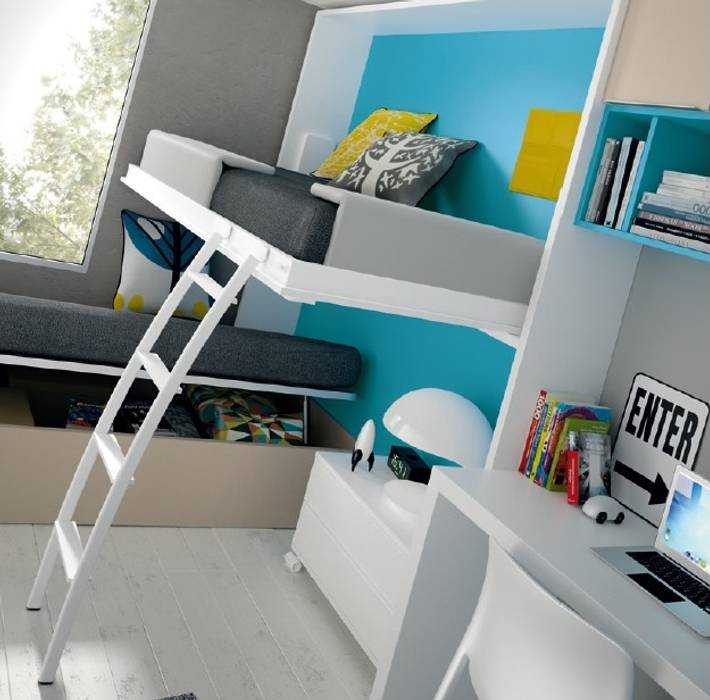 Más de 50 Ideas de Muebles Infantiles y Juveniles para Habitación de tus Hijos , Mueblalia Mueblalia モダンデザインの 子供部屋 ベッド＆ベビーベッド