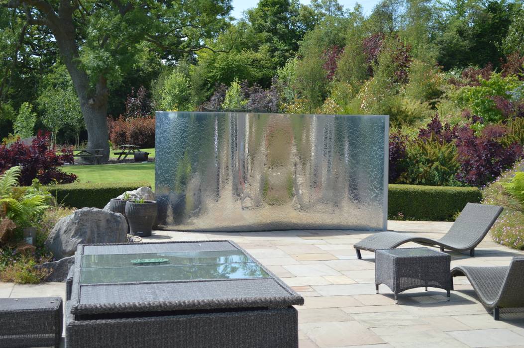 Stainless steel metal water feature unique landscapes modern garden