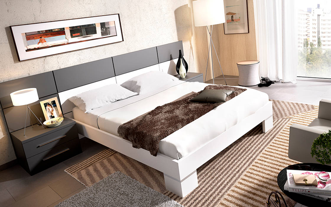 Dormitorios de matrimonio, Mueblalia Mueblalia Modern style bedroom Beds & headboards