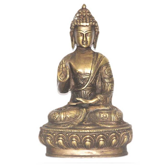 Blessing Buddha Natural Brass Statue M4design Other spaces Sculptures