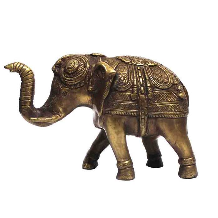 Antique Brass Feng Shui Elephant Figurine M4design Other spaces Sculptures