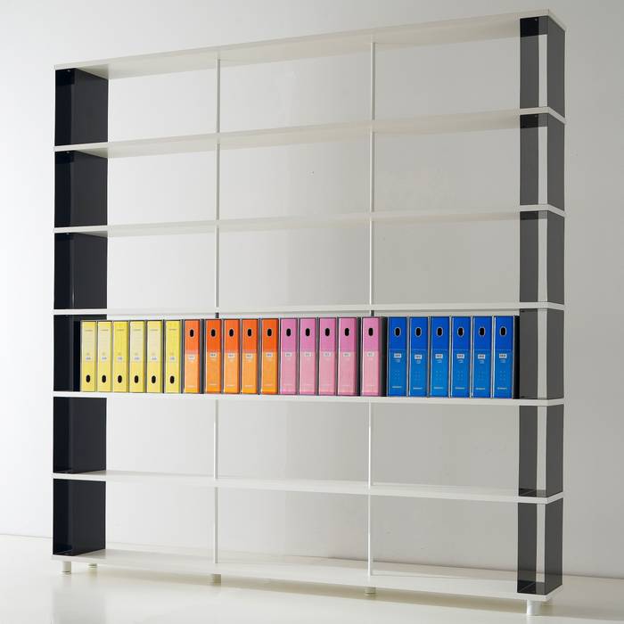 Skaffa bookcase 250 x 252 h cm Piarotto.com - Mobilie snc Livings modernos: Ideas, imágenes y decoración Metal Bibliotecas, estanterías y modulares