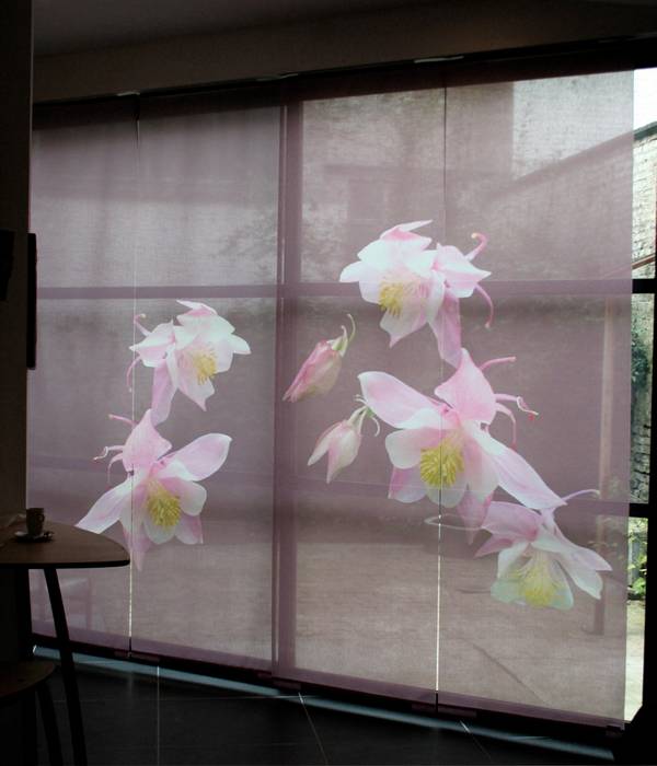 Panneaux japonais sur mesure Ancolies Arielle D Collection Maison Fenêtres & Portes originales Décorations pour fenêtres