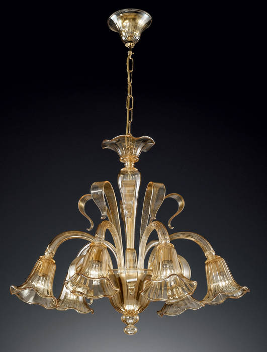 Crystal Amber Chandelier Vetrilamp Vetrilamp Інші кімнати Інші предмети мистецтва