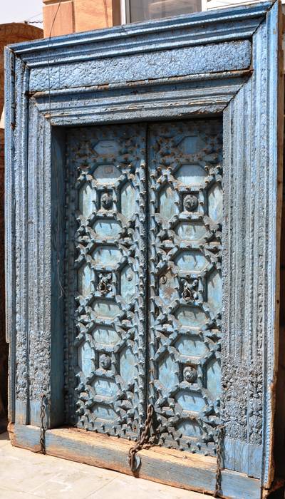 Vintage-Türen und -Fenster aus Indien, Guru-Shop Guru-Shop Puertas asiáticas Puertas