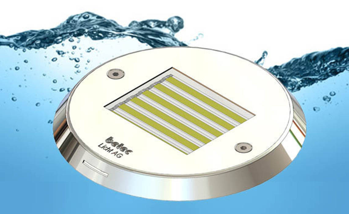 Disque Poolstrahler mit Power LED, betec Leuchten Manufactur betec Leuchten Manufactur Minimalistische Pools Pool