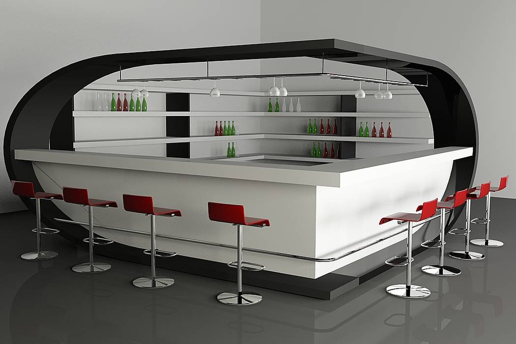 Bar Counter homify Commercial spaces