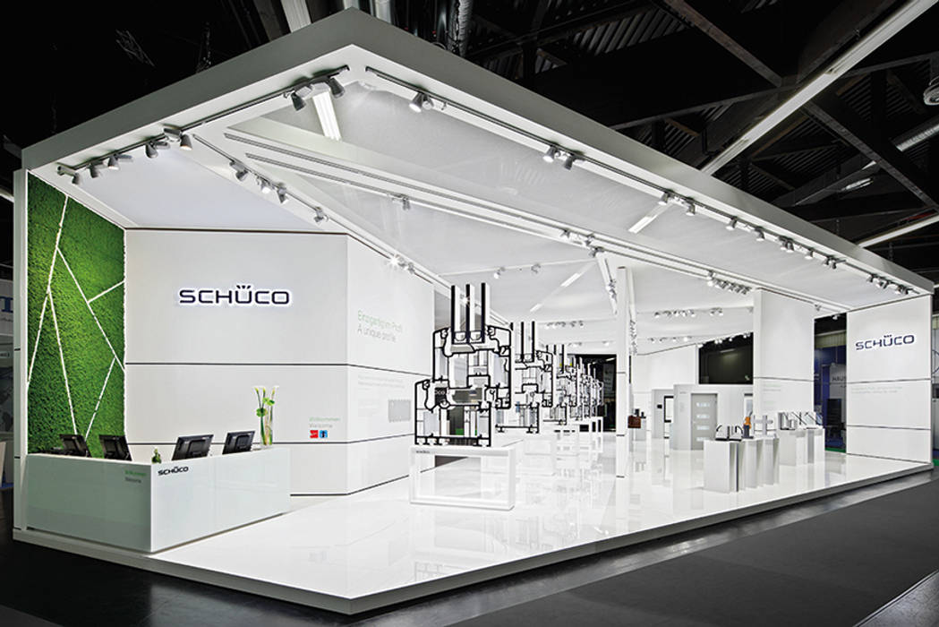 Produktinszenierung für Schüco auf der fensterbau/frontale 2014, D’art Design Gruppe GmbH D’art Design Gruppe GmbH Espacios comerciales