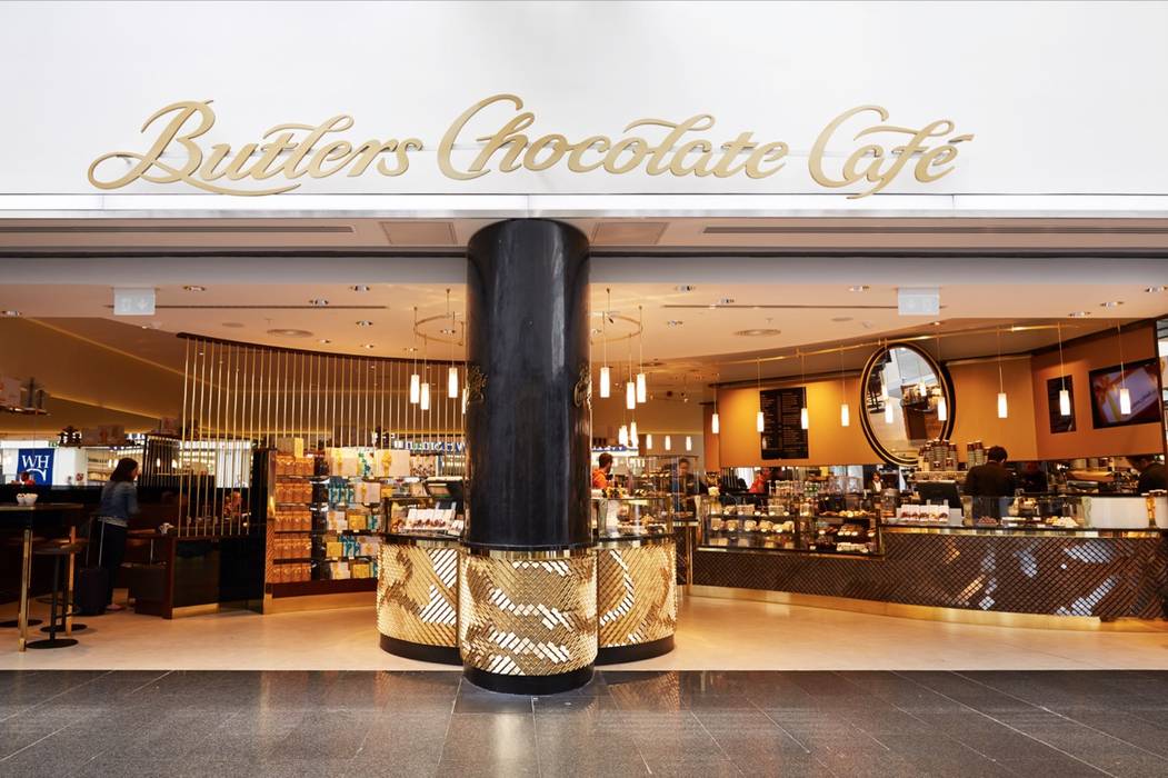 Butlers Chocolate Cafe, T1, Giles Miller Studio Giles Miller Studio مساحات تجارية مطار