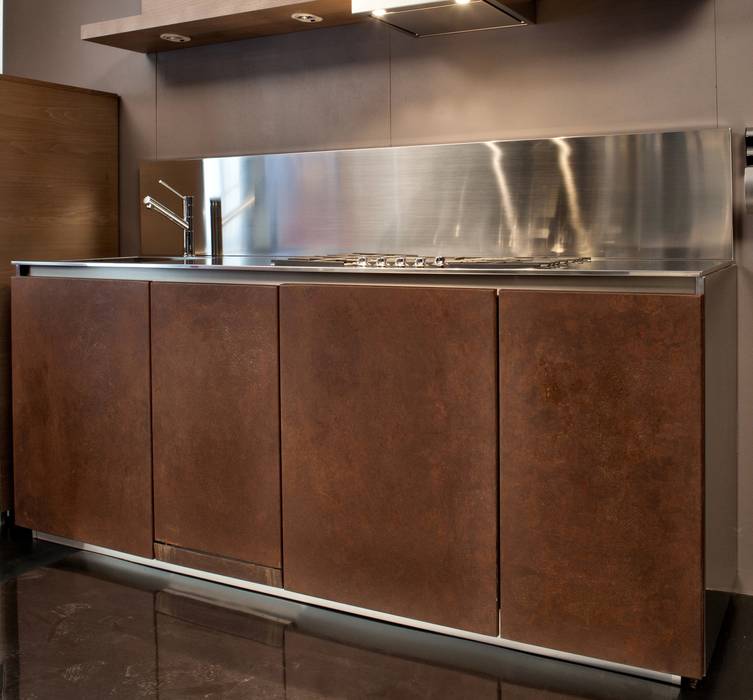 CUCINA BROWN STEEL, SteellArt SteellArt Dapur Minimalis Bench tops