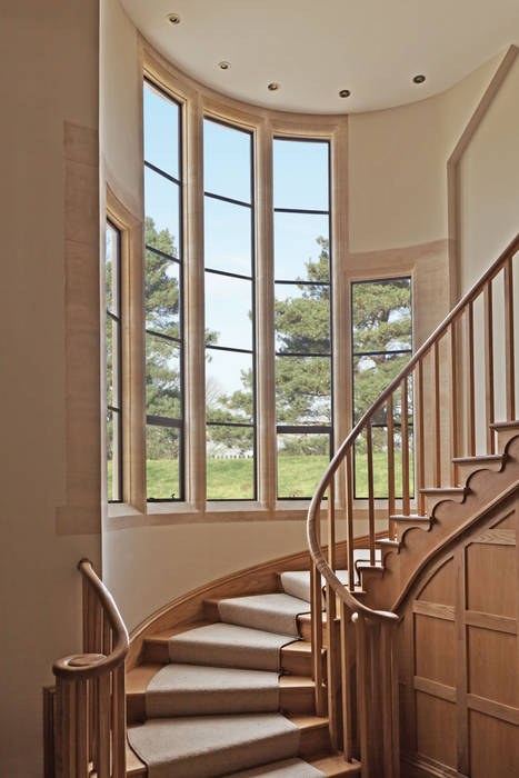 Advanced Bronze Casements on Staircase homify Modern windows & doors Metal Windows