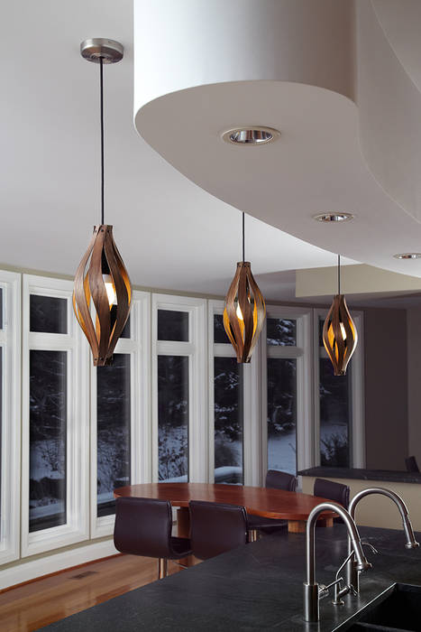 Cocoon Pendant light, MacMaster Design MacMaster Design غرفة المعيشة خزانات التلفزيون الجانبية