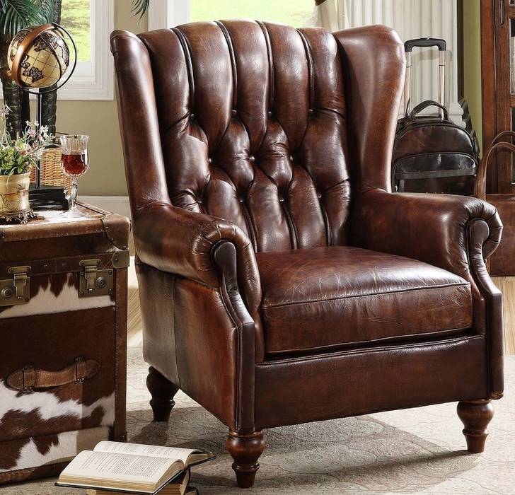 Leather Armchair Locus Habitat Classic style living room Sofas & armchairs