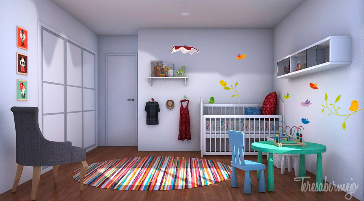 El nuevo piso de Christina y su familia , Diseñadora de Interiores, Decoradora y Home Stager Diseñadora de Interiores, Decoradora y Home Stager Nursery/kid’s room