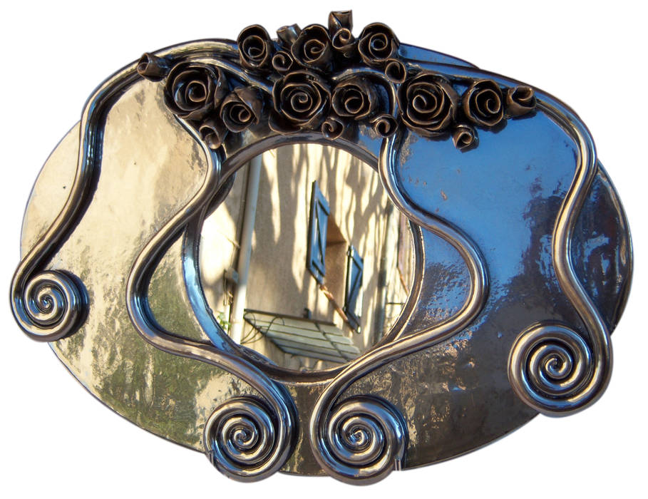 Miroir en Céramique "Klimt" Chrome VERN Céramique Maisons modernes Accessoires & décoration