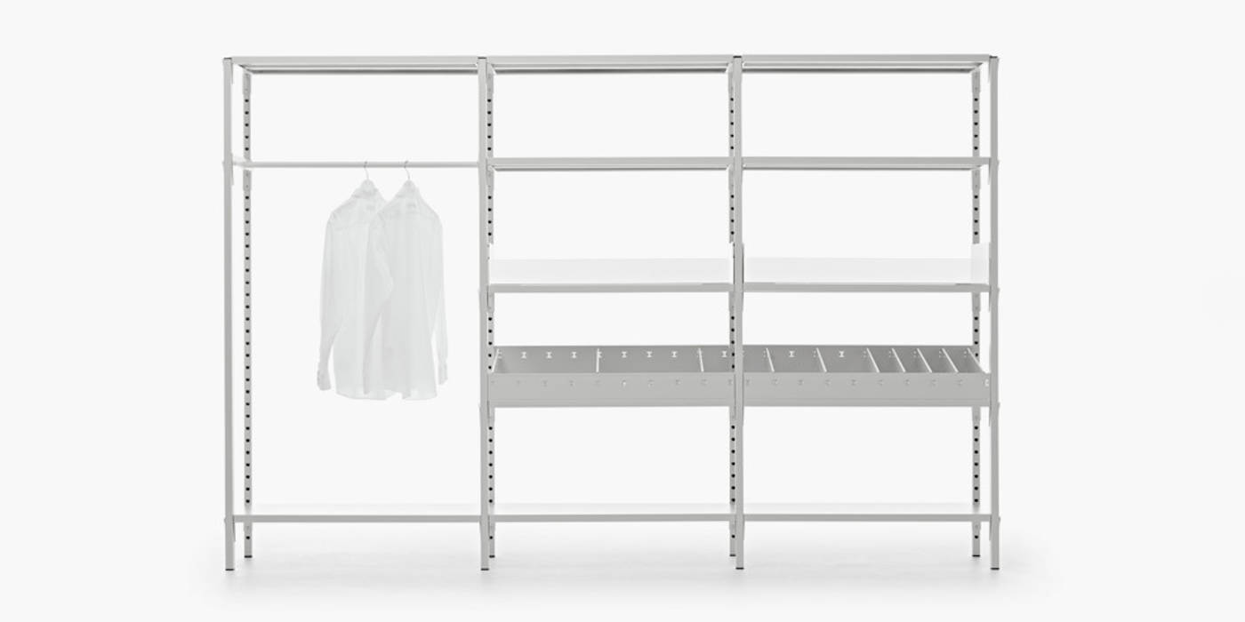 Uno, metal storage shelves, Fantin Fantin Powierzchnie handlowe Pomieszczenia biurowe i magazynowe