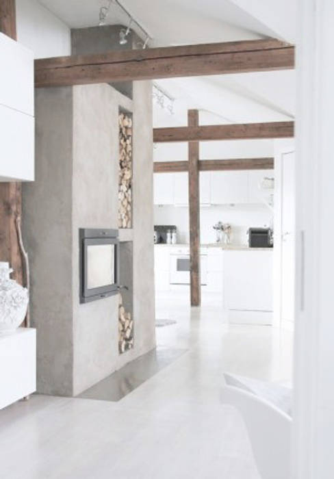 Sfeerimpressie : industriële woonkamer door livingz interieur | homify Sfeerimpressie : industriële woonkamer door livingz interieur | homify