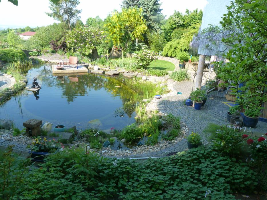 Der Innere Bereich Im Panorama Garten Im Landhausstil Von Garten