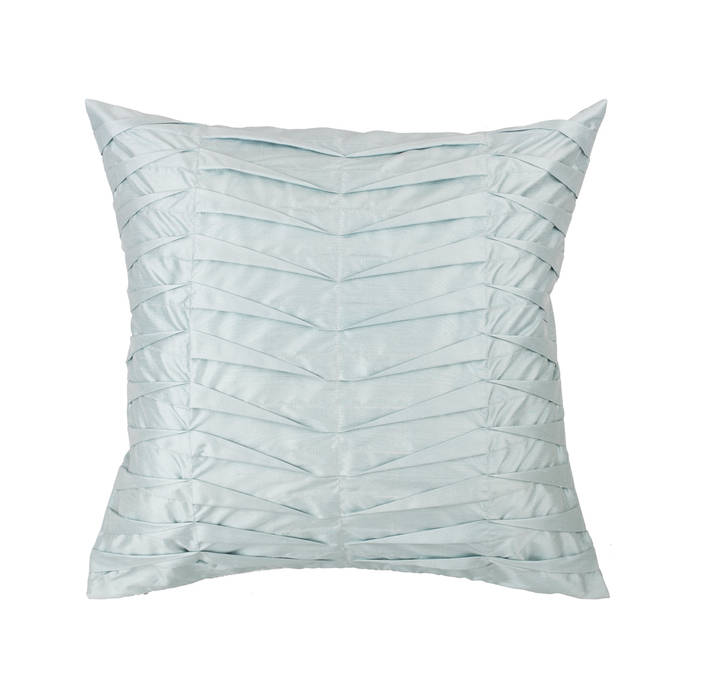 Hand Pleated Azure Silk Cushion Le Cocon Living room Accessories & decoration