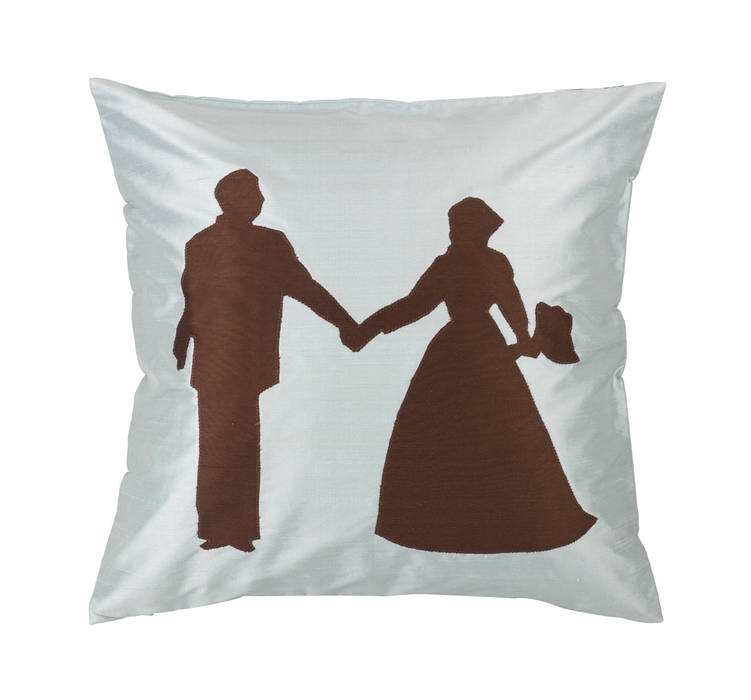 Bride and Groom Handmade Silk Cushion Le Cocon Classic style living room Accessories & decoration