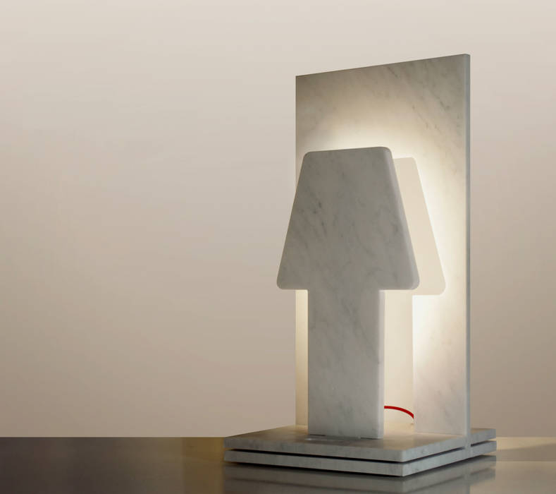PiùOmeno_LED marble lamp, PAOLO ULIAN & MORENO RATTI PAOLO ULIAN & MORENO RATTI Case Accessori & Decorazioni