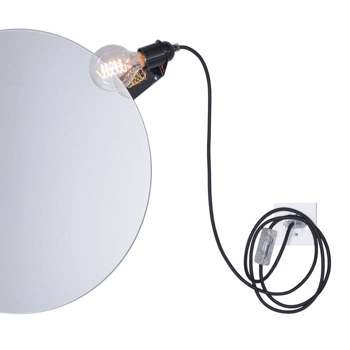 Spiegelklemmleuchte mit schalter