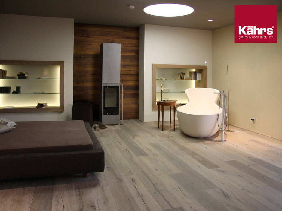 Parkett im schlafzimmer an der wand modern von kährs parkett deutschland ,modern homify