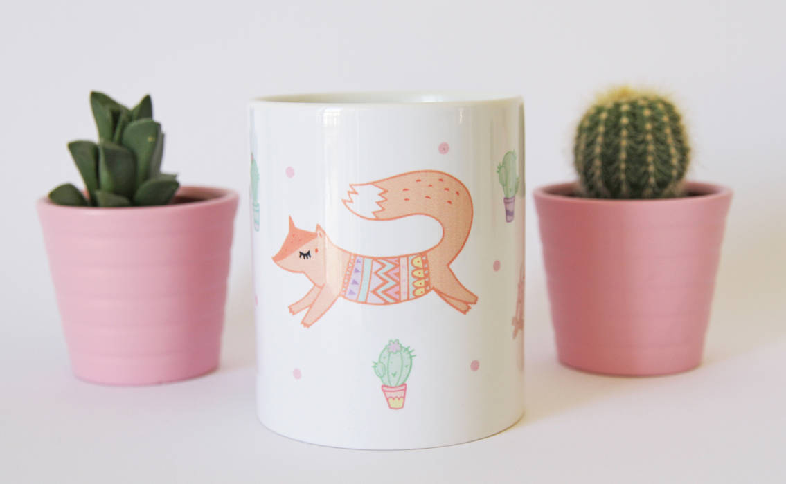 Mug - Les renards jouent aux indiens Charlotte and the teapot Cuisine originale Couverts, vaisselle et verrerie