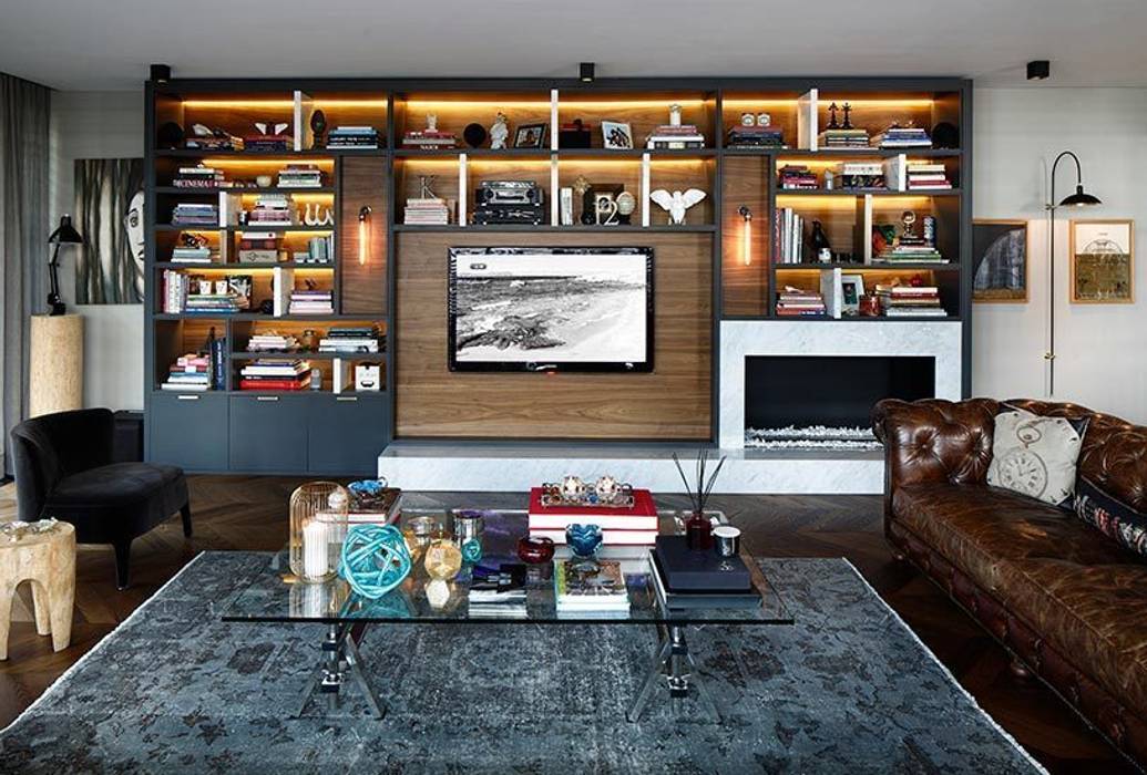 Lİvingroom Esra Kazmirci Mimarlik Eclectic style living room