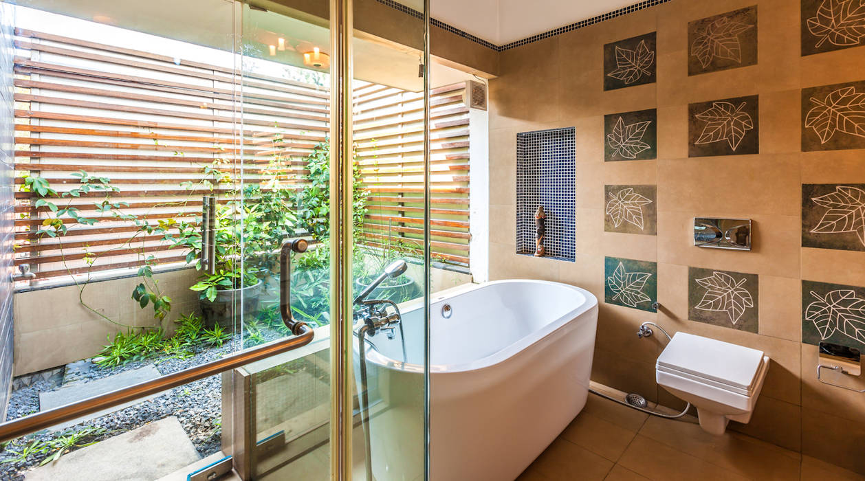 G Farm House, Kumar Moorthy & Associates Kumar Moorthy & Associates Eclectic style bathroom