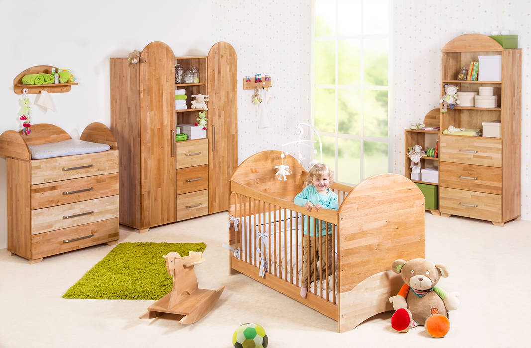 Kinderzimmer "Josef" mit extra viel Stauraum, taube Kinder- und Jugendmöbel taube Kinder- und Jugendmöbel Dormitorios infantiles de estilo rural