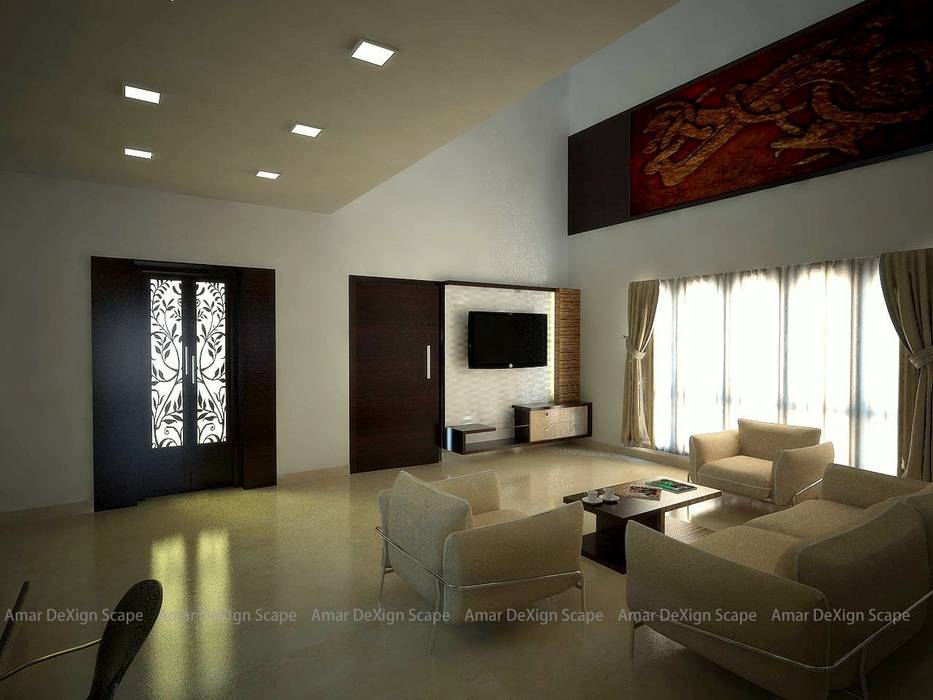 Wall Panel for TV Amar DeXign Scape Living room