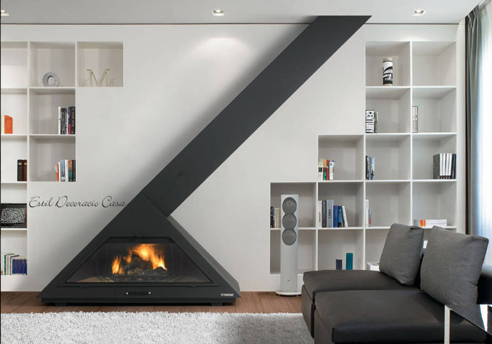 Cheminée Madrid, insert insert Minimalist living room Fireplaces & accessories