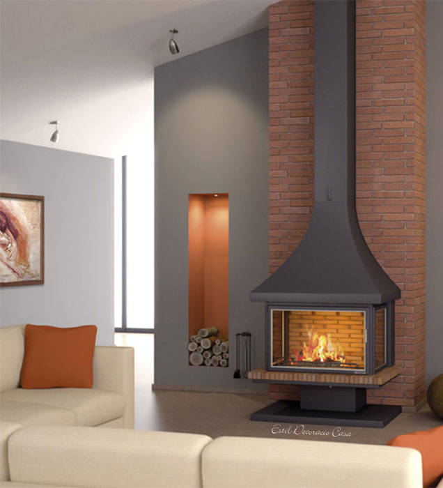 Cheminée CH82, insert insert Livings industriales Chimeneas y accesorios