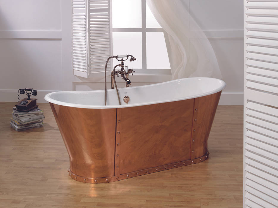 vasca in ghisa LUXURY, bleu provence bleu provence Classic style bathroom Bathtubs & showers