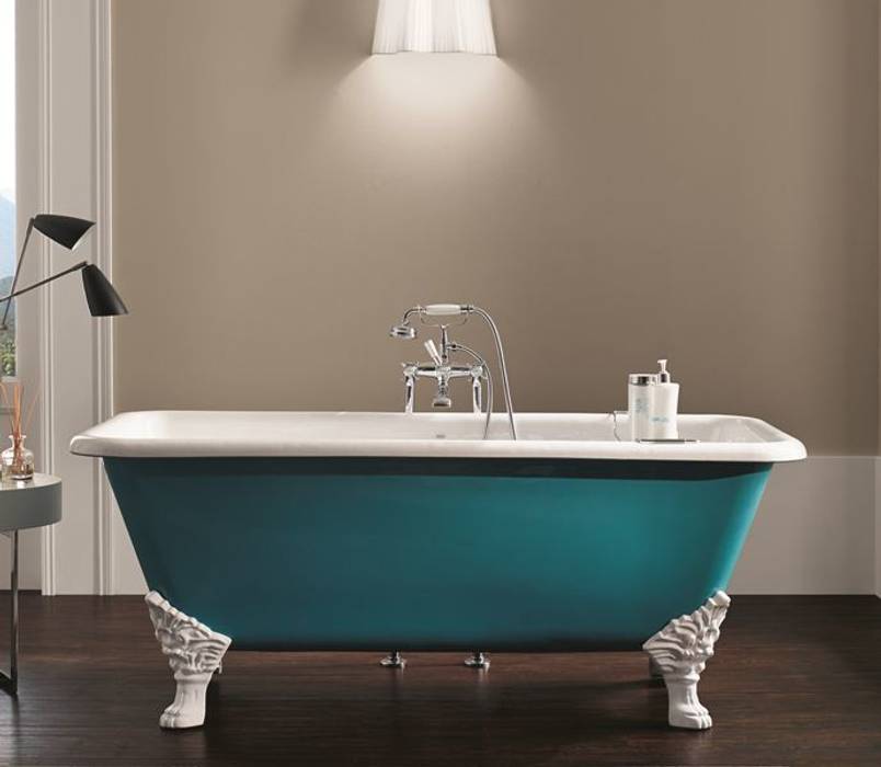 vasca in ghisa Quadro, bleu provence bleu provence Classic style bathroom Bathtubs & showers