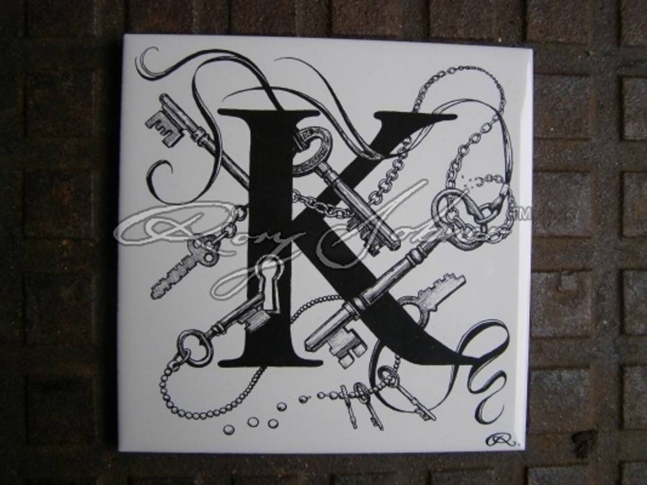 Alphabet Intricate Inks Ceramic Tiles, Rory Dobner Rory Dobner