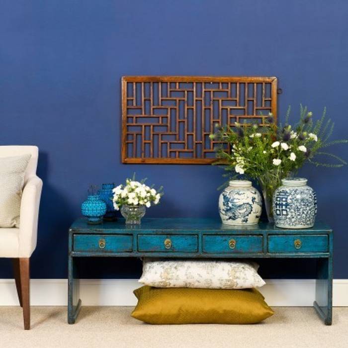 Blue Lacquer Low Console Table. Shandong Province c.1910: asian by Orchid, Asian