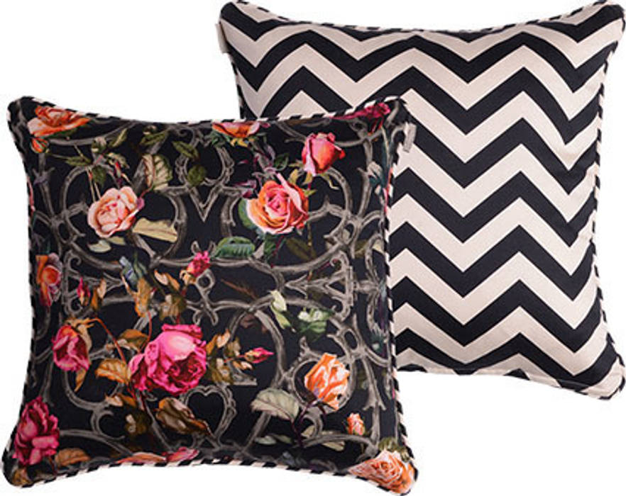 Rose Trellis Cushion Emily Humphrey Design Eclectic style living room Accessories & decoration