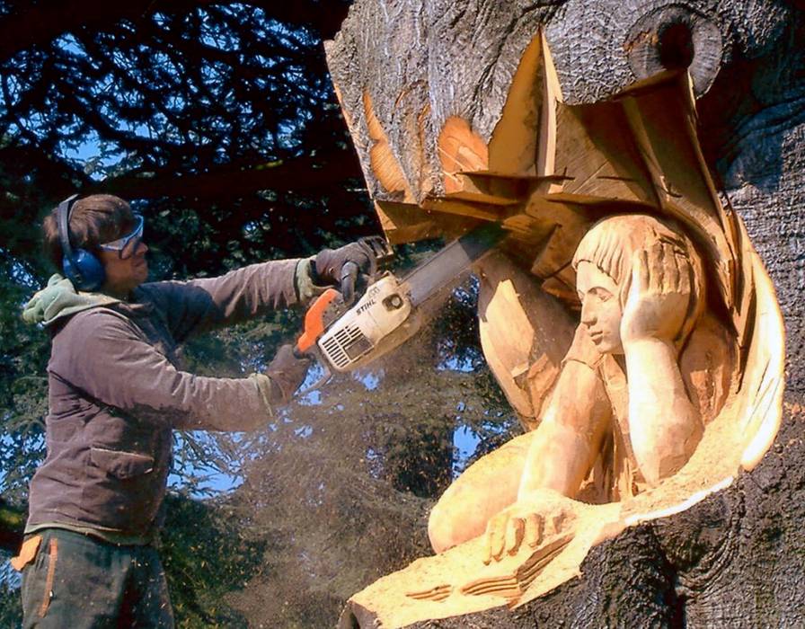 Pershore Abbey park sculpture, Tom Harvey Tom Harvey Meer ruimtes Sculpturen