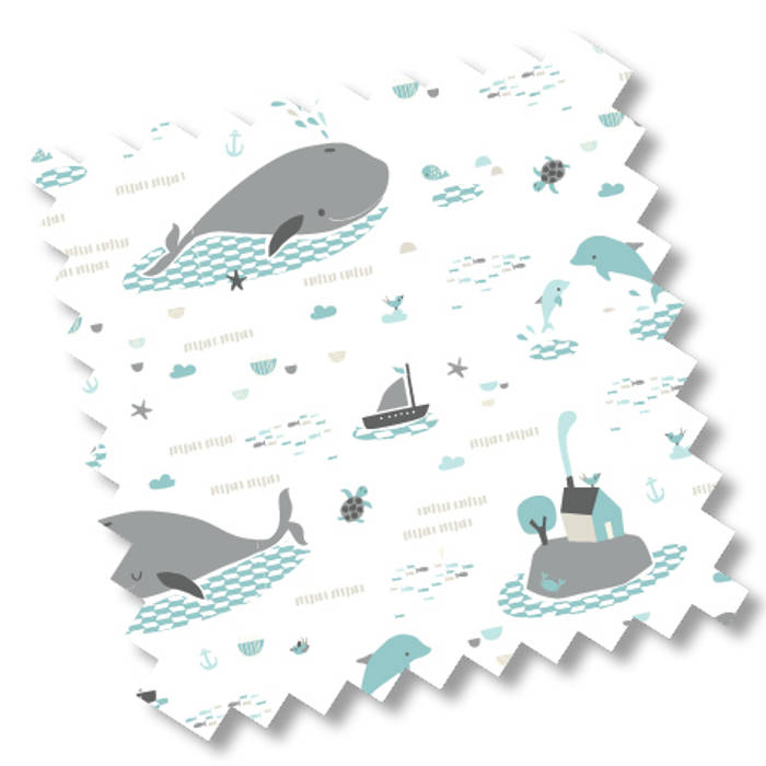 Save the whales Véronique Petit Designer Textile Skandinavische Kinderzimmer Accessoires und Dekoration